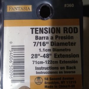 3 Tension rods white 28"-48"